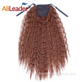 Extension de cheveux de queue de cheval de perruque nouée de long ruban bouclé